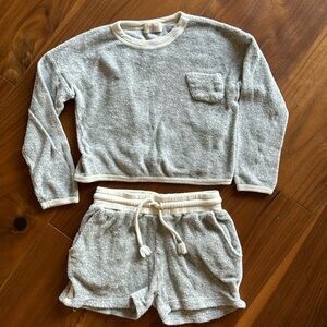 BUHO Cream & Grey Terry Matching Beach Set / Toddler 3T